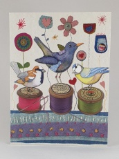Emma Ball - Stitched Birdies - Bound Notebook